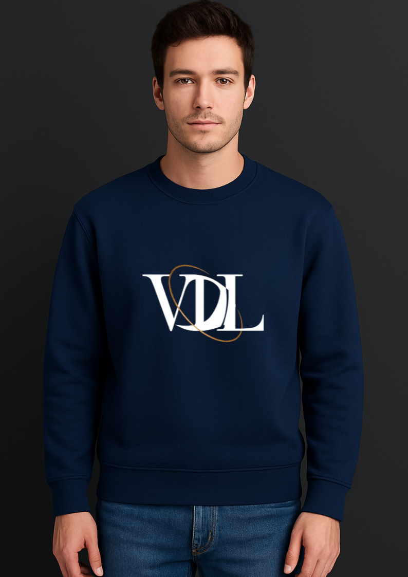 miniature de Pull Bleu Marin avec logo au centre